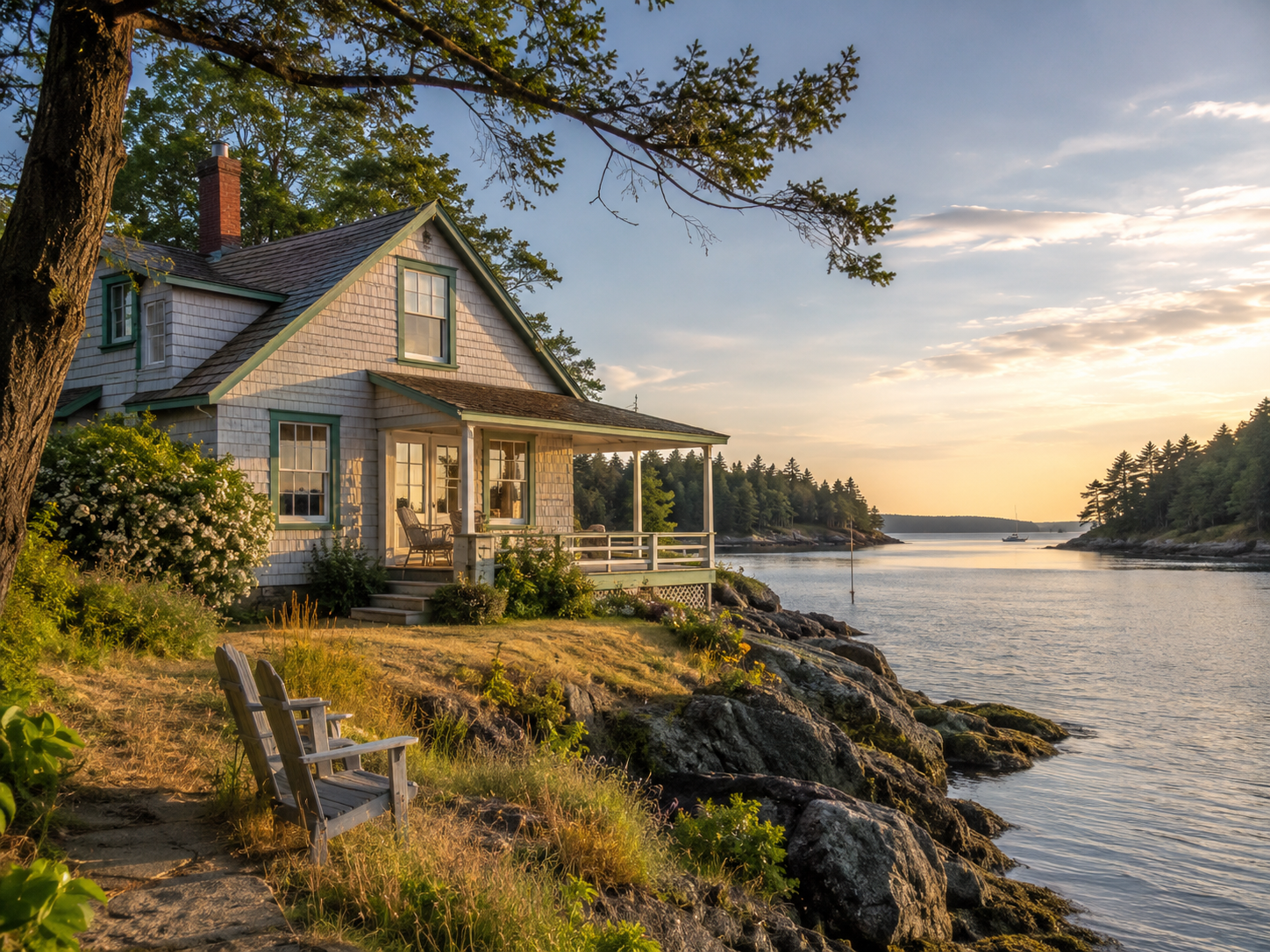 Restored 1948 cottage on Westcott Bay, San Juan Island